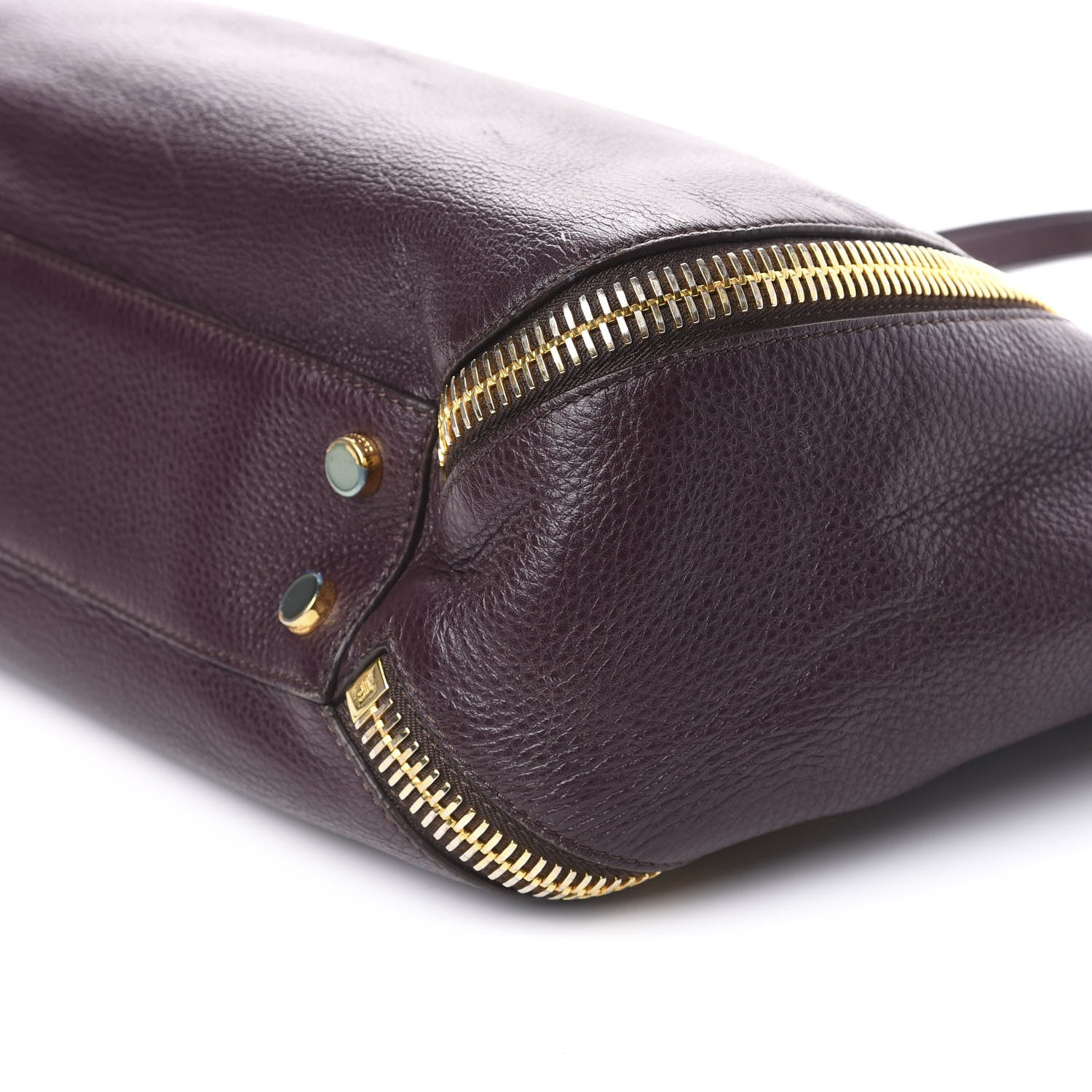 Tom Ford Grained Calfskin Medium Sedgwick Zipper Tote Wine 14 of 15