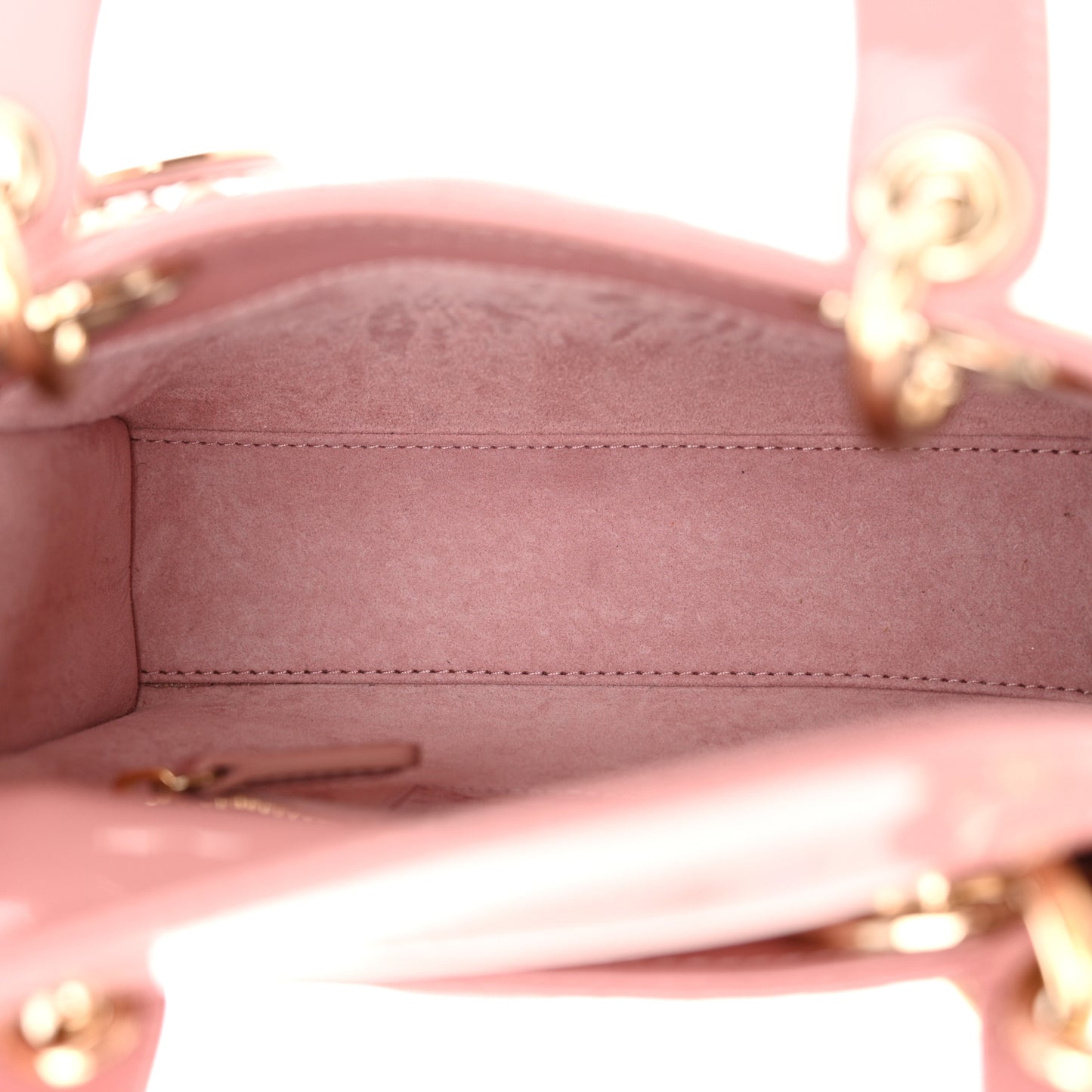 Patent Cannage Mini Lady Dior Pink