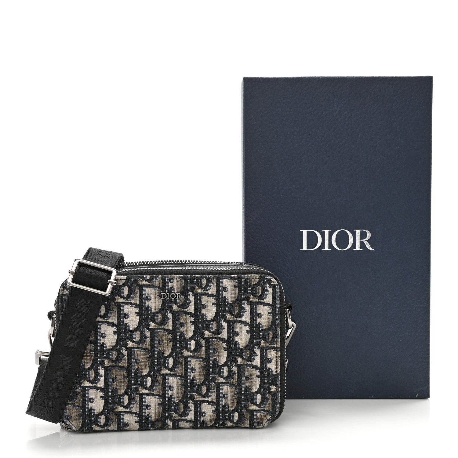 Christian Dior Oblique Pouch Navy Blue 11 of 11