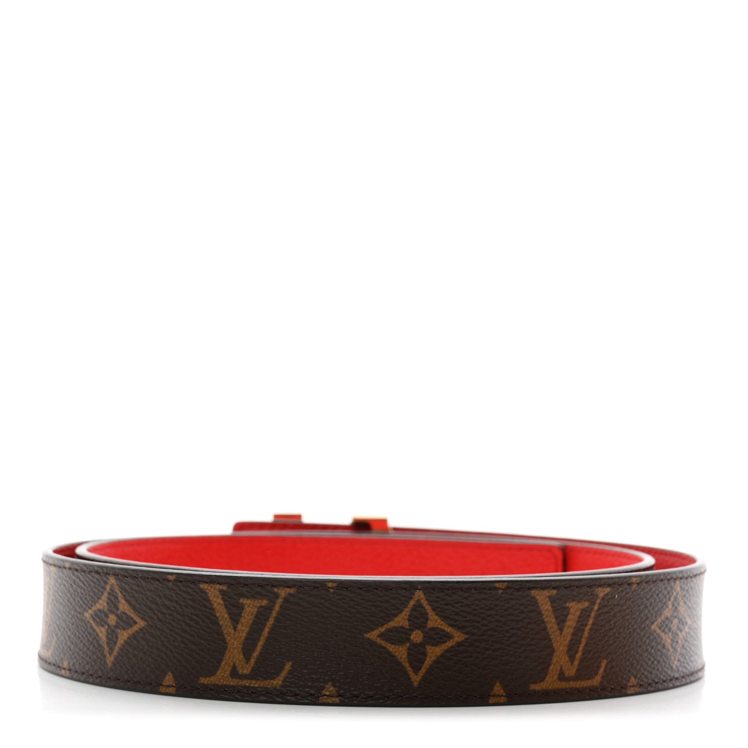 Louis Vuitton Monogram 30mm LV Initiales Reversible Belt 95 38 Coquelicot 2 of 6