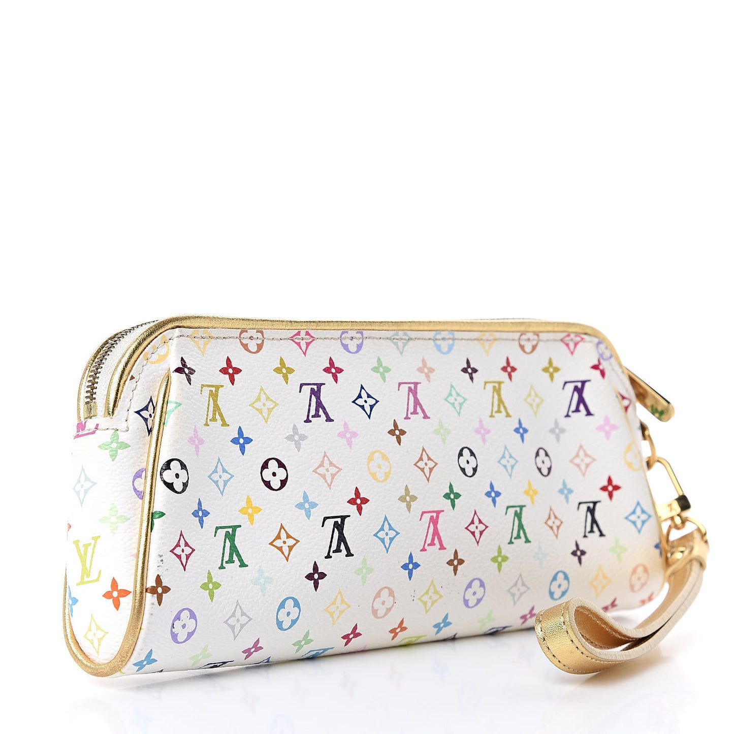 Monogram Multicolor Kate Clutch White