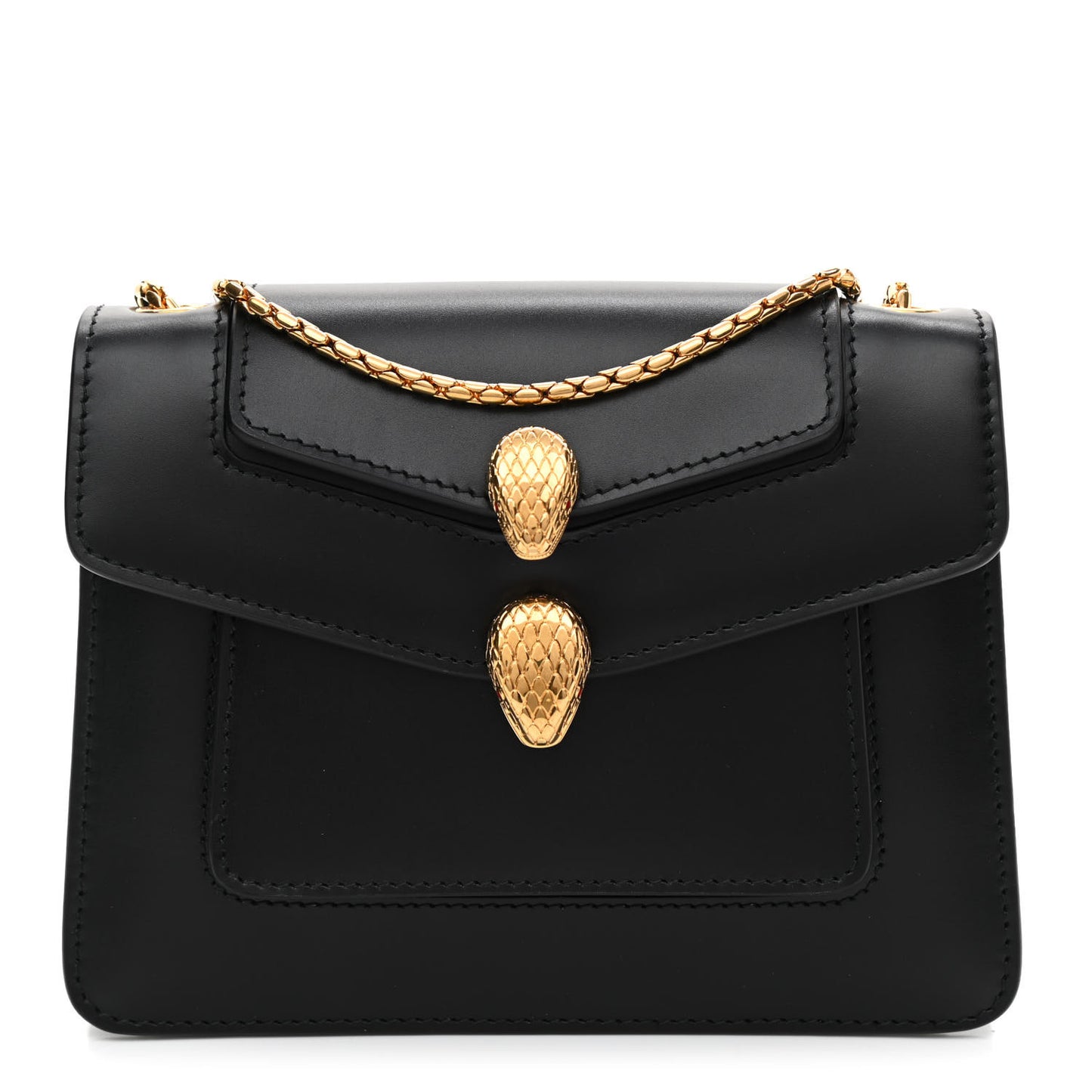 x ALEXANDER WANG Calfskin Serpenti Bag Black