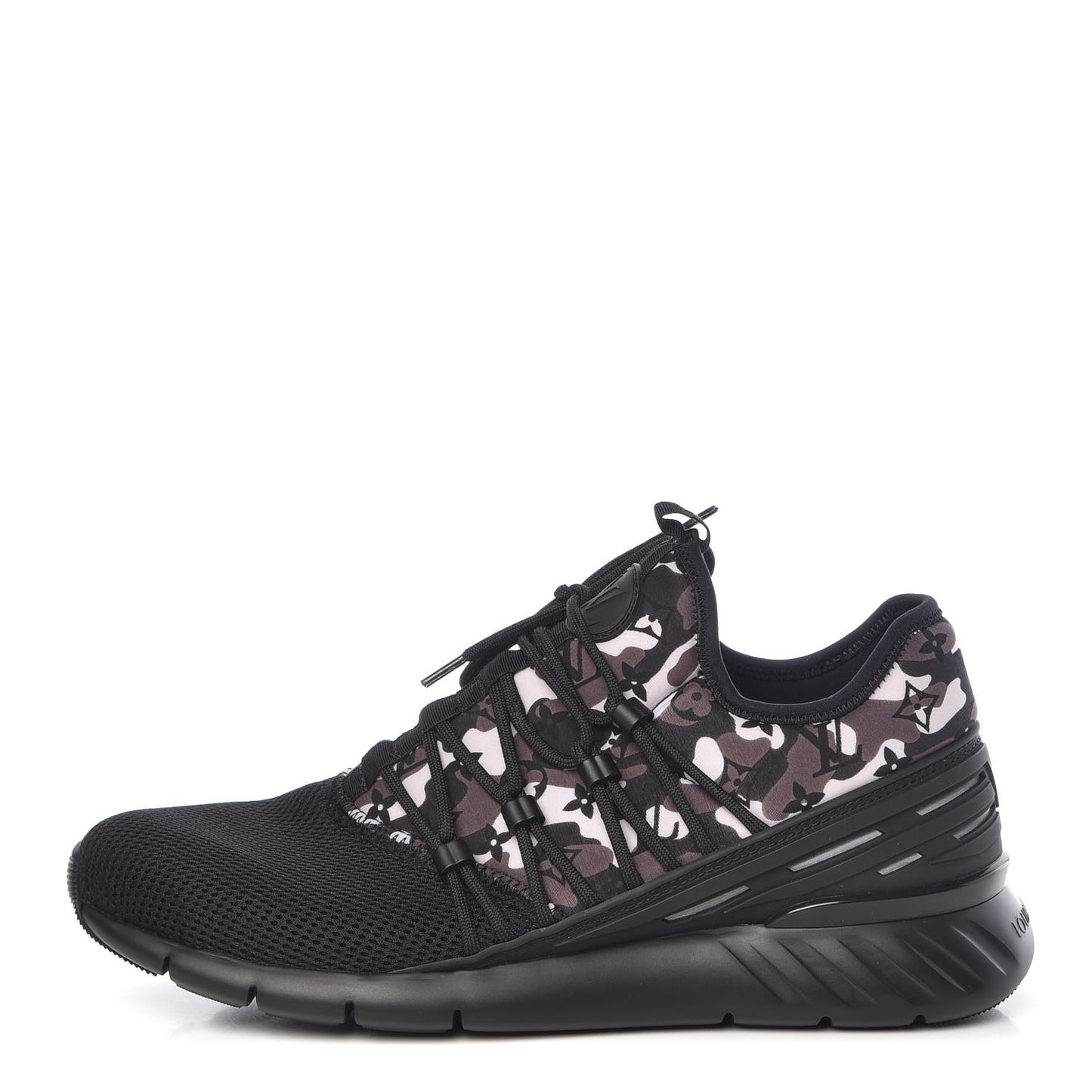 Neoprene Mesh Rubber Monogram Camo Fastlane Low Sneakers 8 Black