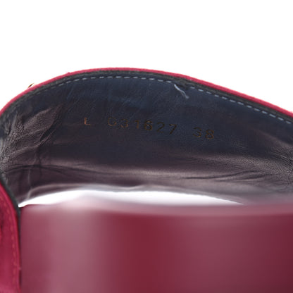 Chanel Satin Chain Flat Sandals 38 Dark Fuchsia 8 of 10