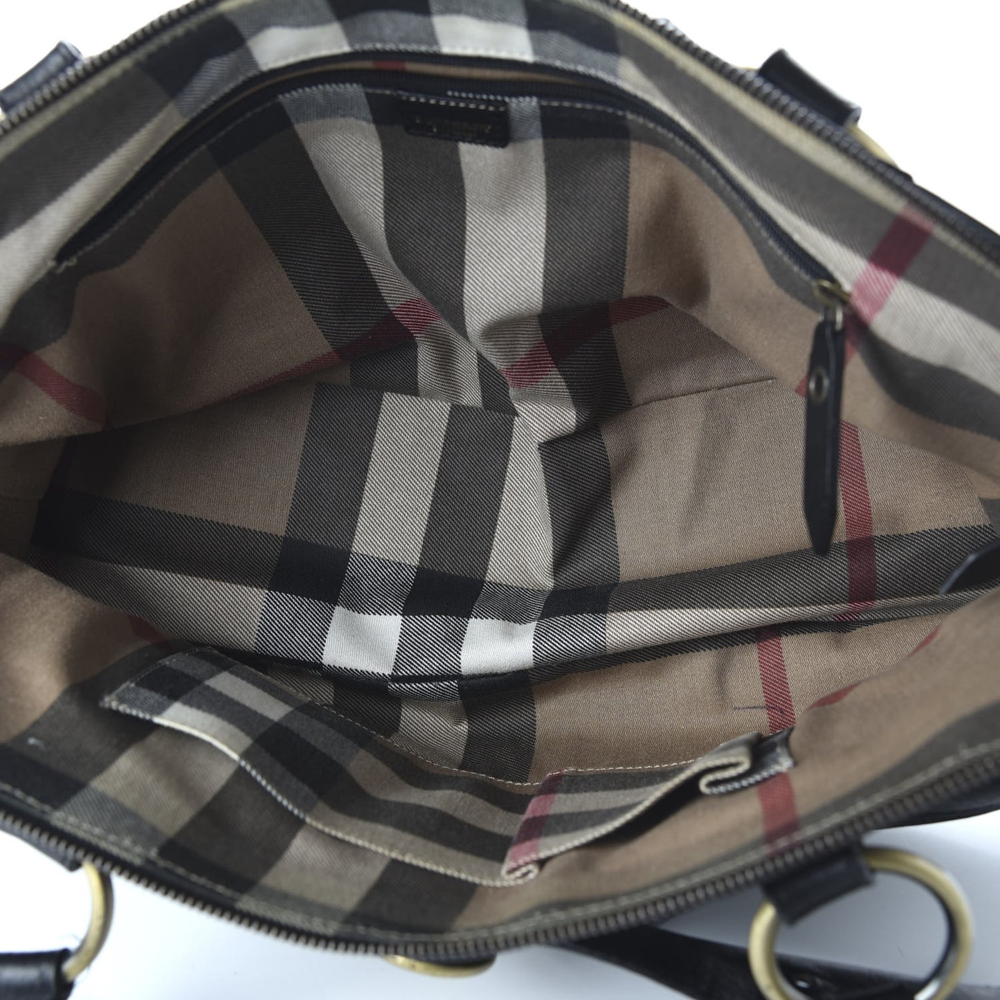 Calfskin Two Front Pocket Satchel Bag Black