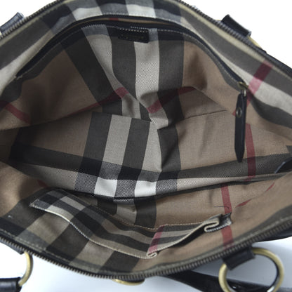 Burberry Calfskin Two Front Pocket Satchel Bag Black 5 of 10
