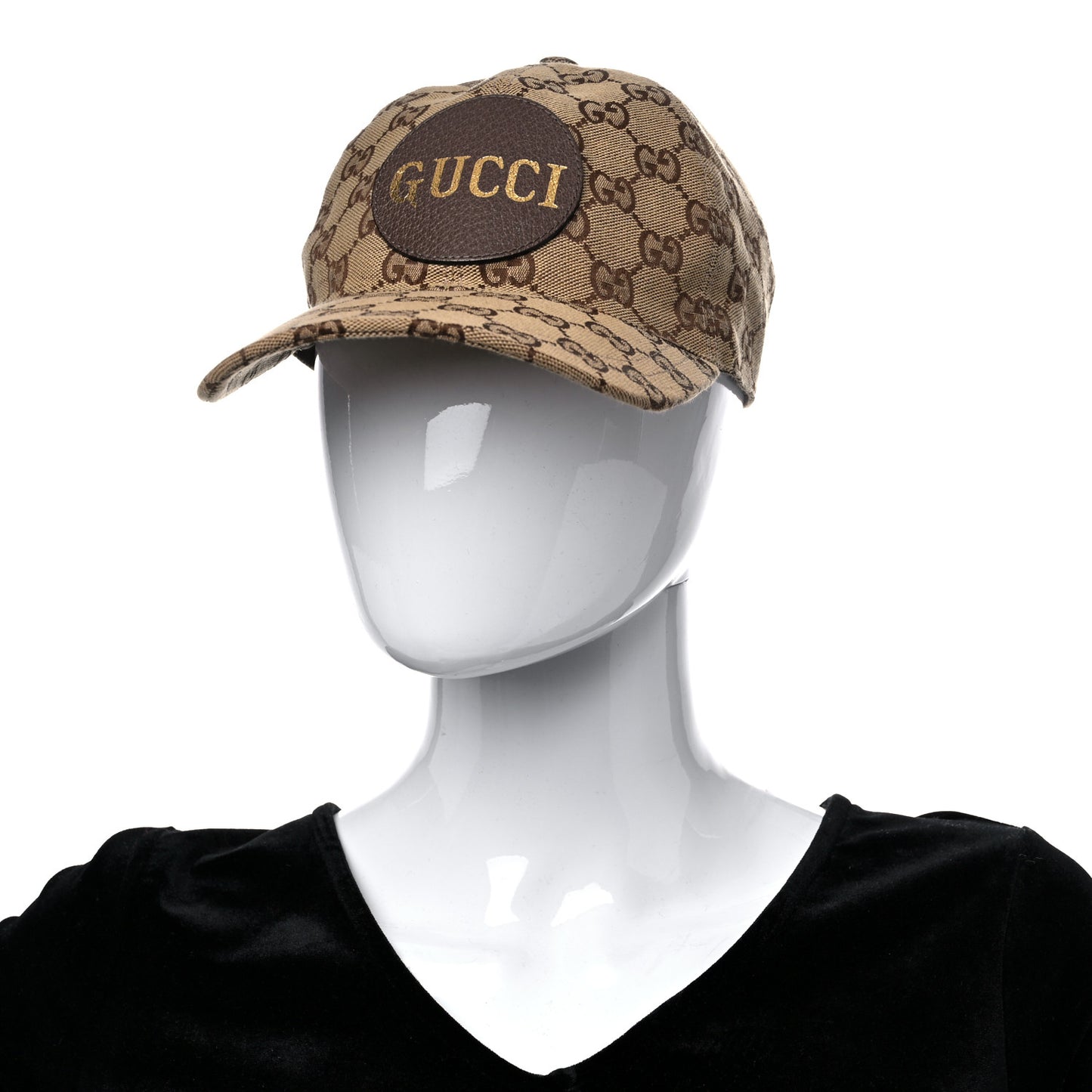 Monogram Textured Dollar Calfskin Zeno Baseball Hat Beige