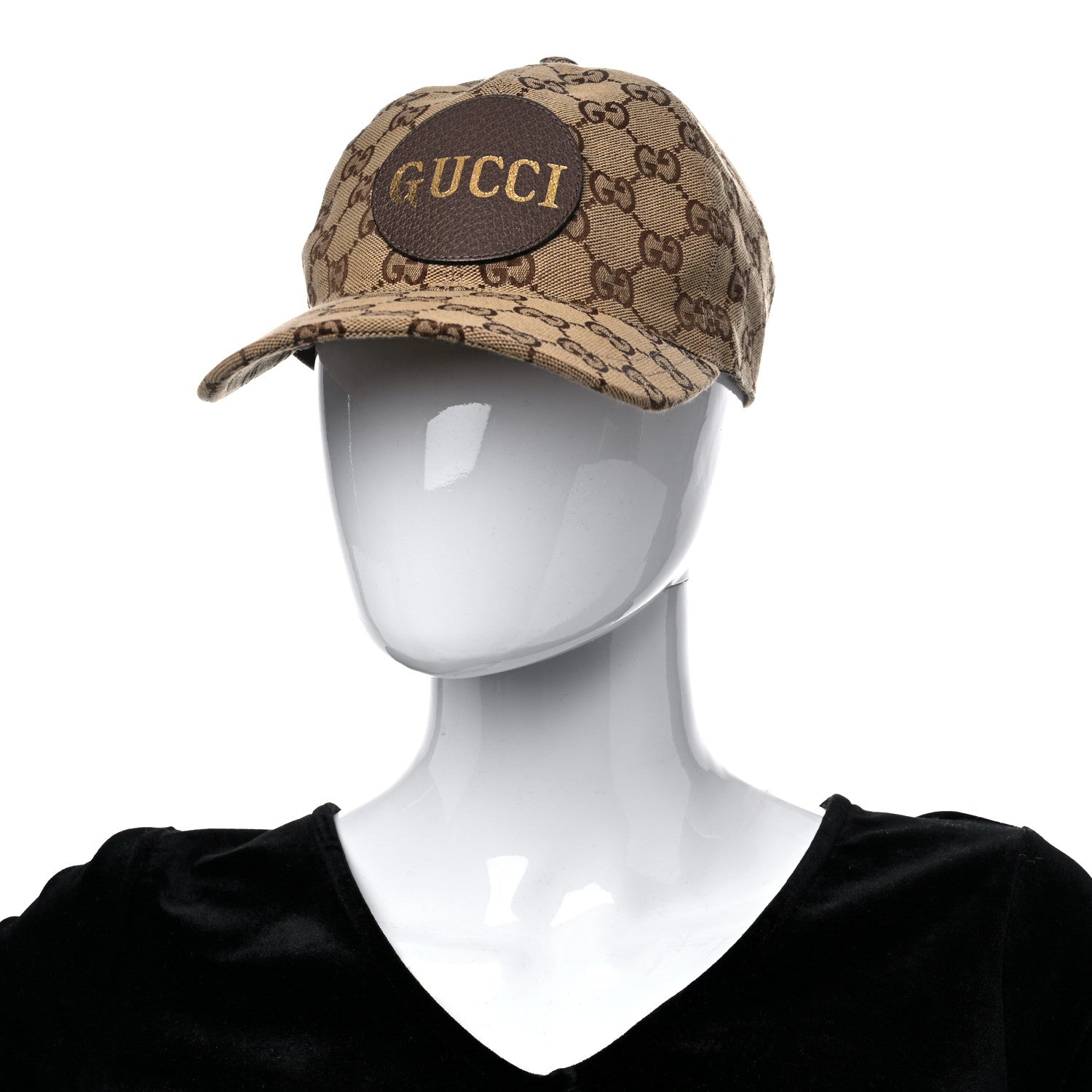 Gucci Monogram Textured Dollar Calfskin Zeno Baseball Hat Beige 2 of 10