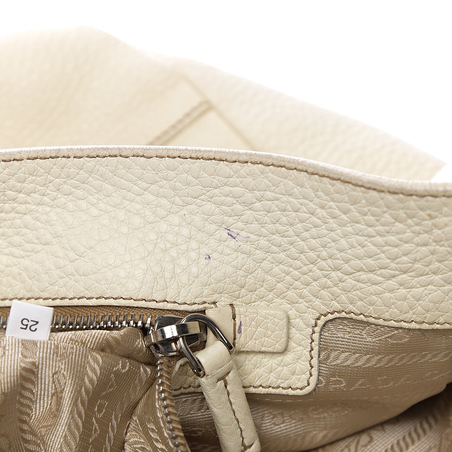 Prada Vitello Daino Hobo Bianco 7 of 15