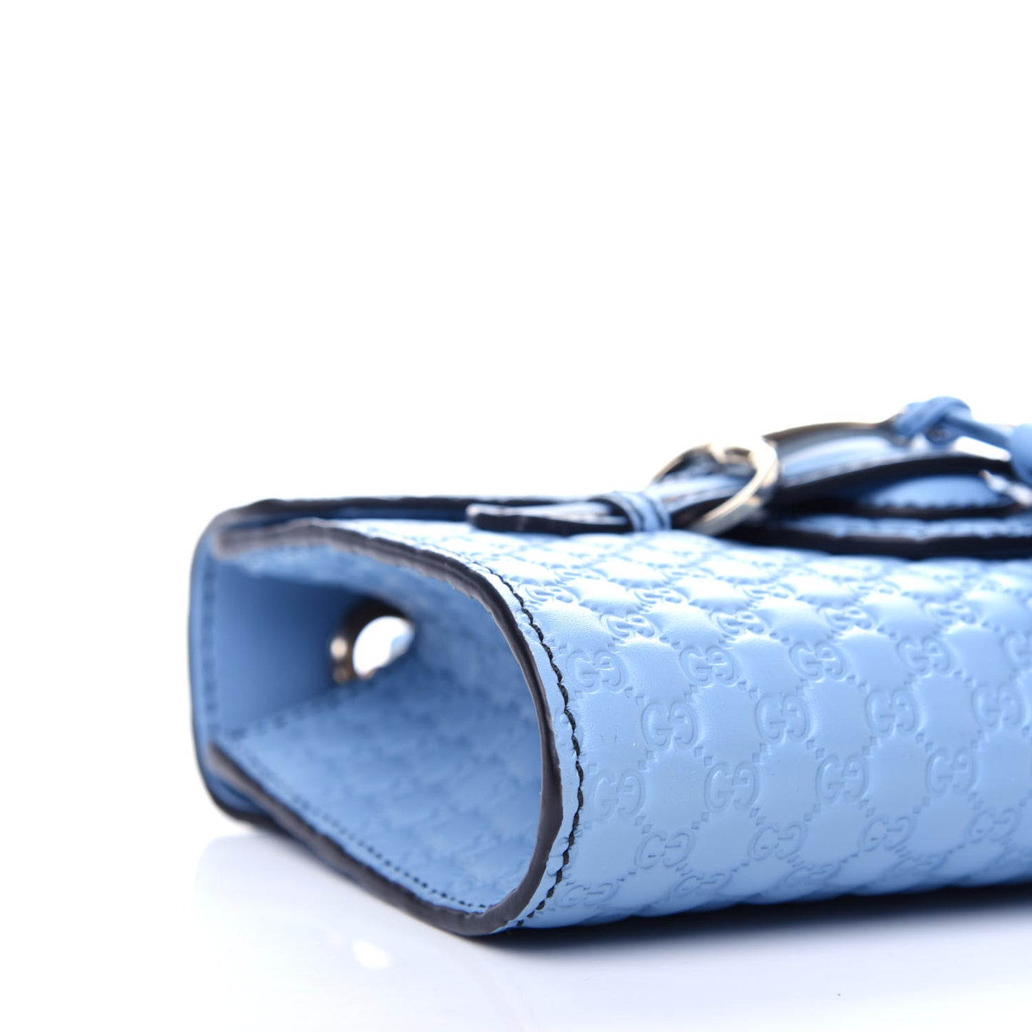 Soft Microguccissima Mini Emily Chain Shoulder Bag Mineral Blue