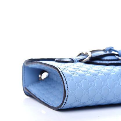 Gucci Soft Microguccissima Mini Emily Chain Shoulder Bag Mineral Blue 8 of 10