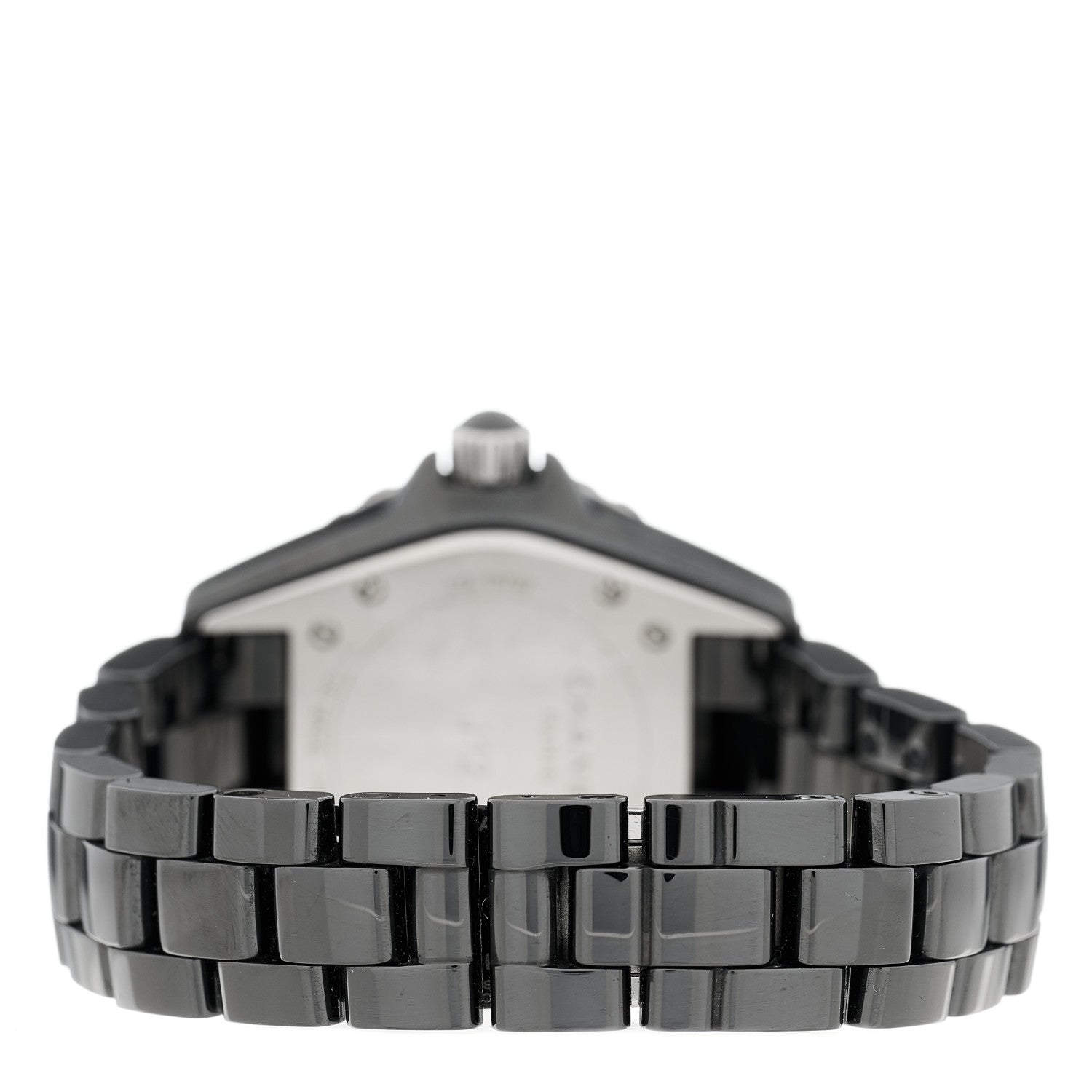 Chanel Stainless Steel Ceramic Diamond Pave Bezel 33mm J12 Quartz Watch Black 2 of 3