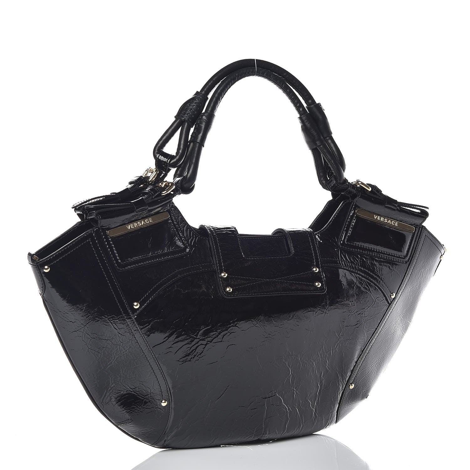 Versace Patent Shoulder Bag Black 3 of 11