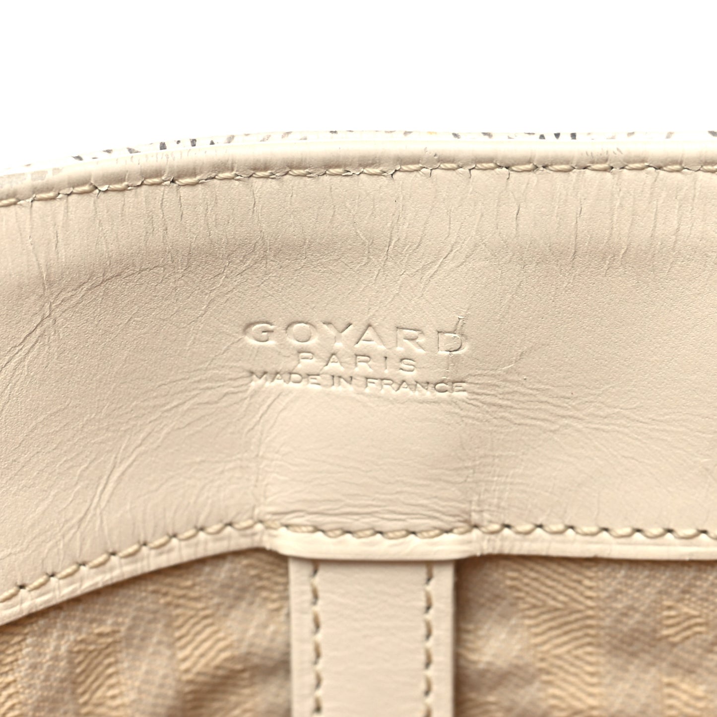 Goyardine Voltaire III Tote White