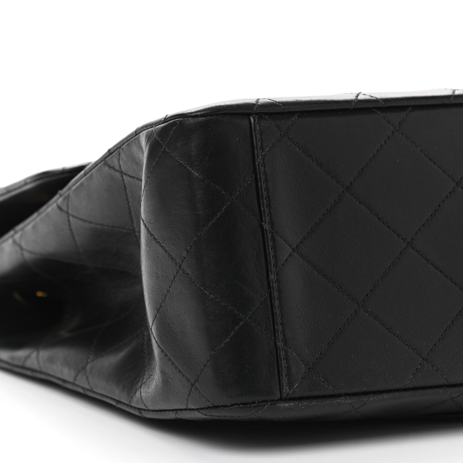 Chanel Lambskin Quilted XL Jumbo Single Flap Black 8 of 16