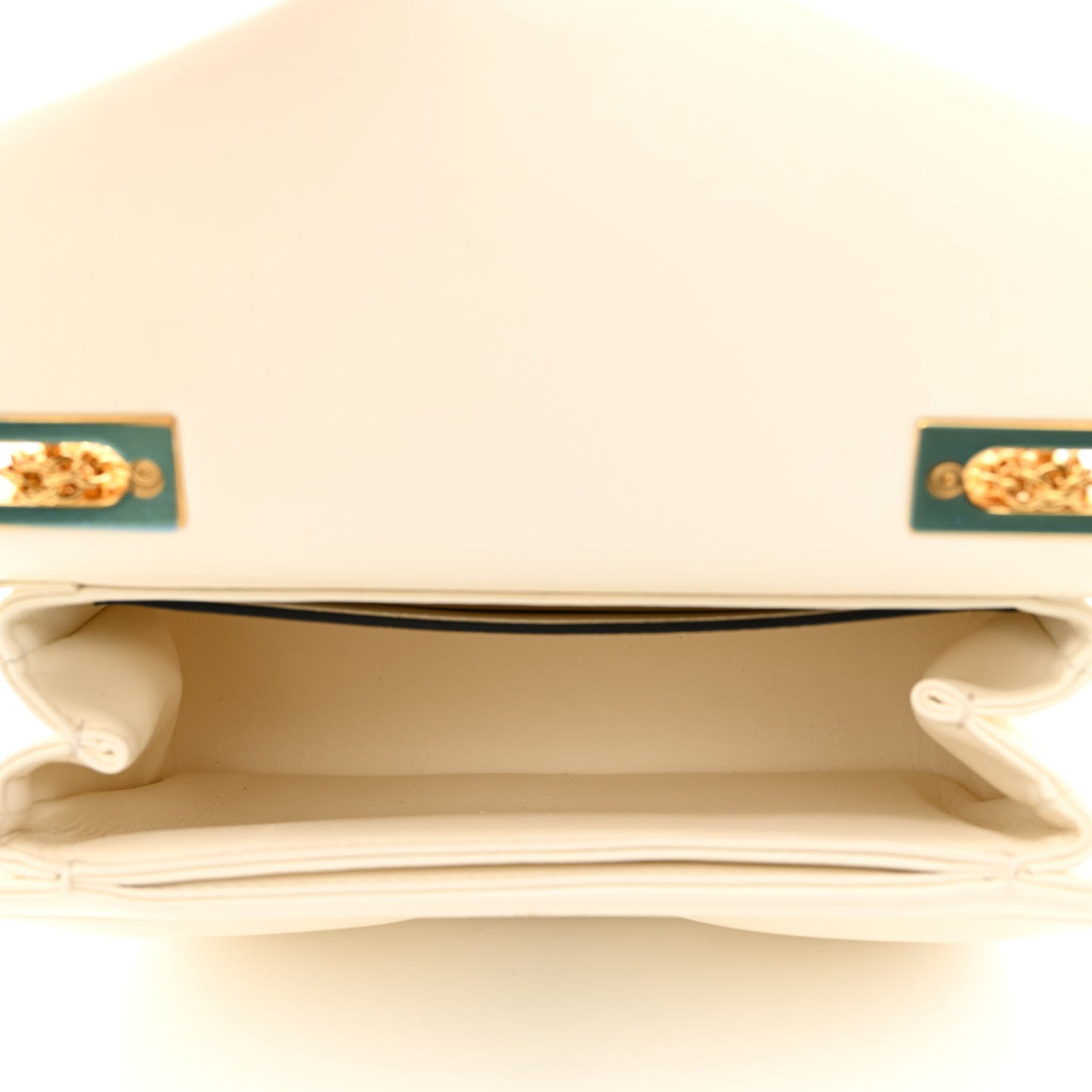 Nappa One Stud Chain Clutch Ivory