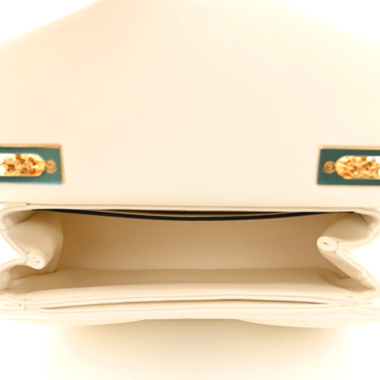 Valentino Garavani Nappa One Stud Chain Clutch Ivory 5 of 10
