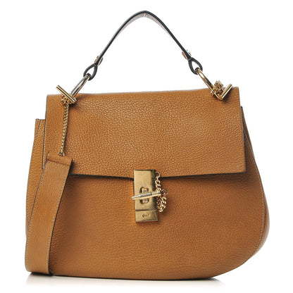 Chloe Grained Lambskin Large Drew Shoulder Bag Caramel 1 of 14