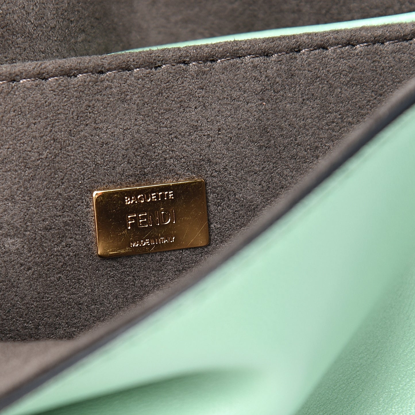 Shiny Nappa Micro Baguette Verde Acqua