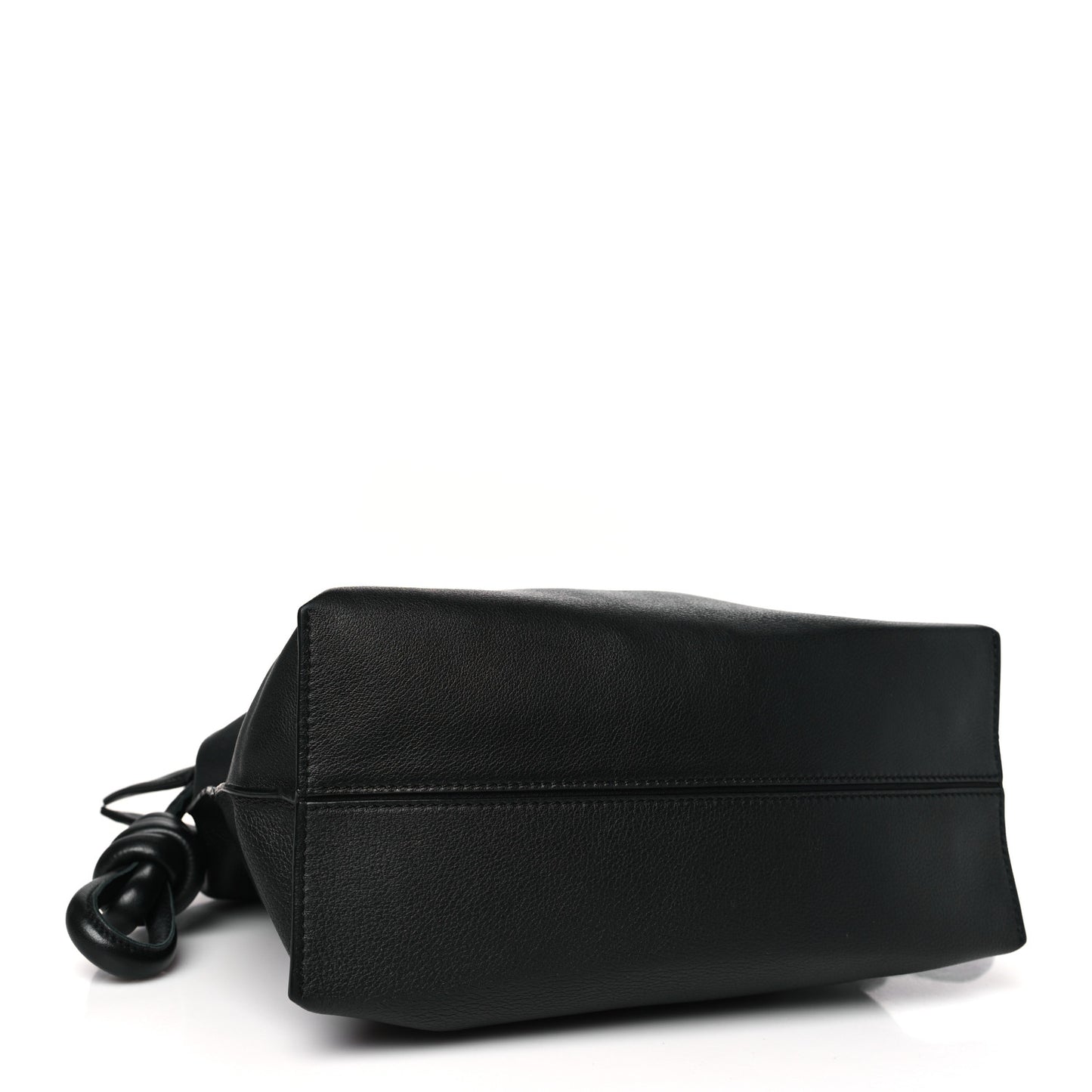 Calfskin Flamenco Knot Bag Black White
