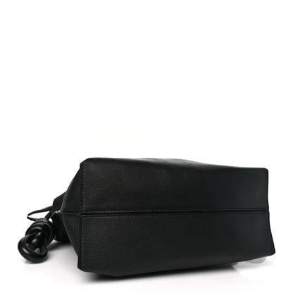 Loewe Calfskin Flamenco Knot Bag Black White 4 of 9