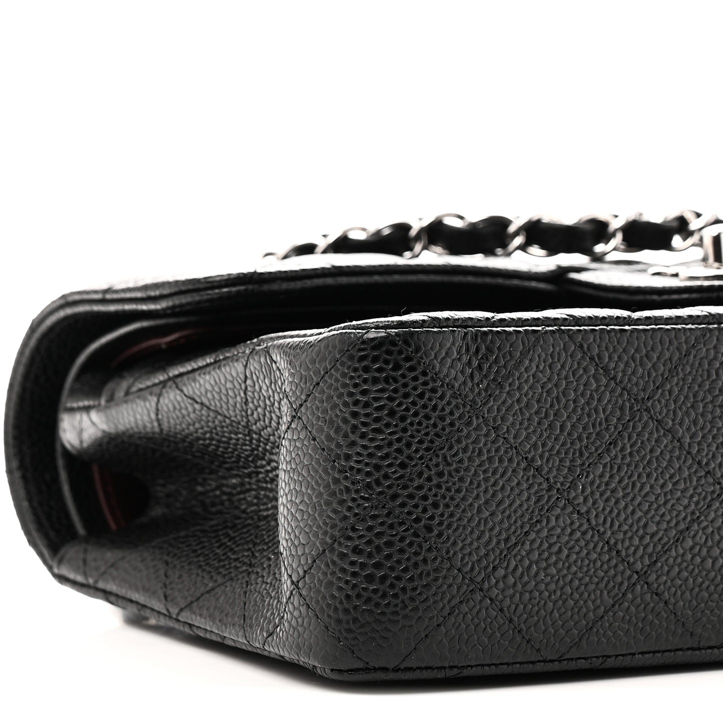Caviar Quilted Small Double Flap Black