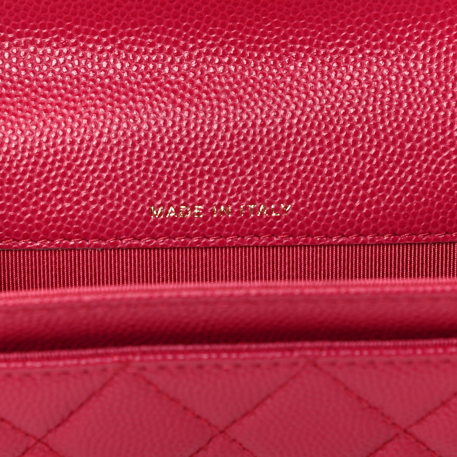 Chanel Caviar Quilted Flap Card Holder Wallet Dark Pink 7 of 8