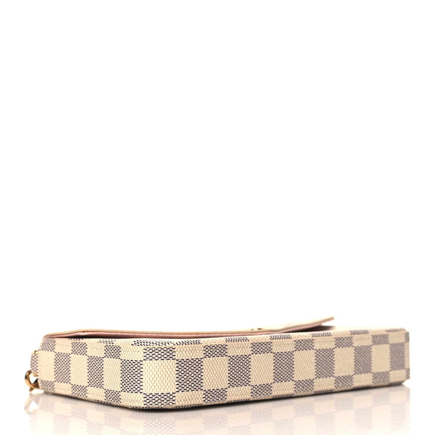 Louis Vuitton Damier Azur Pochette Felicie Chain Wallet Rose Ballerine 5 of 11