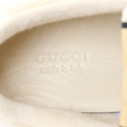 Gucci Nylon Nubuck Web Womens Screener Sneakers 35.5 Mystic White Dusty Milk 8 of 10