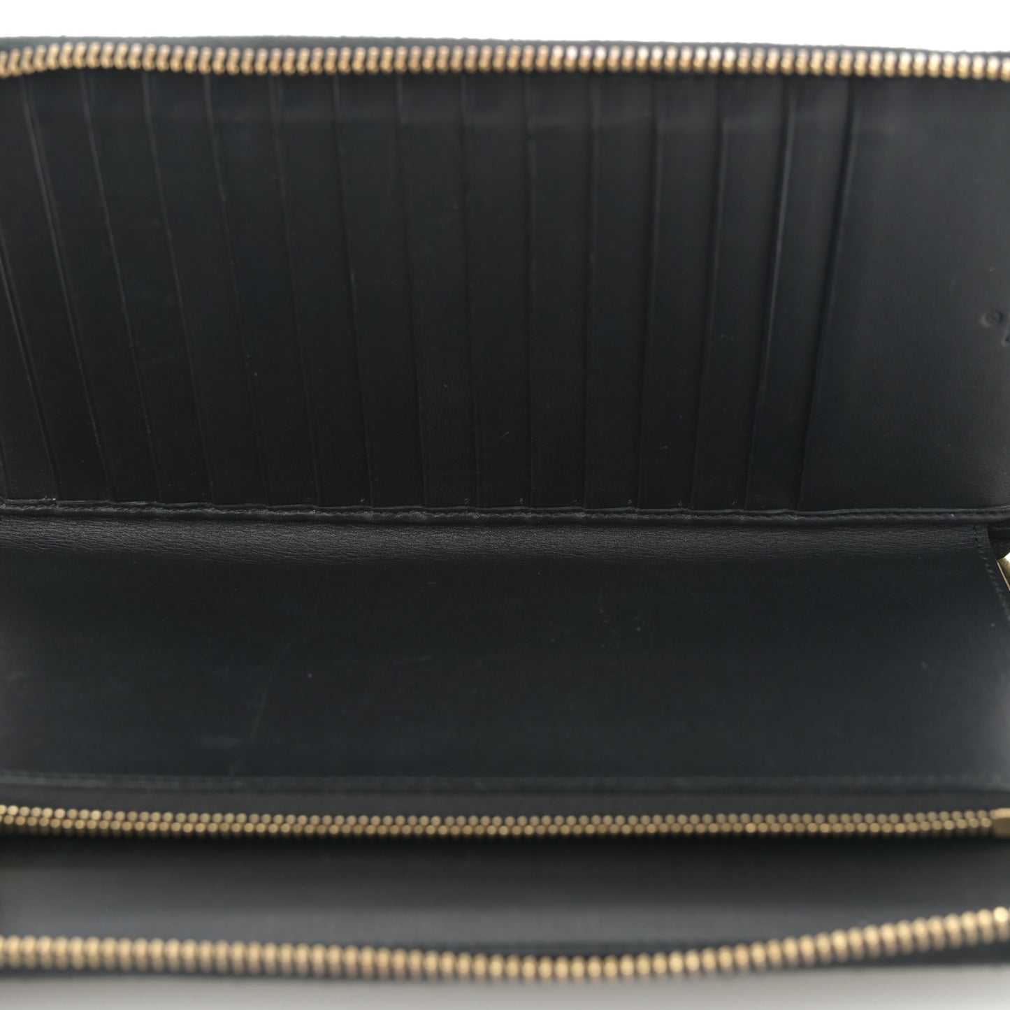 GG Supreme Monogram Top Handle Zip Around Wallet Black