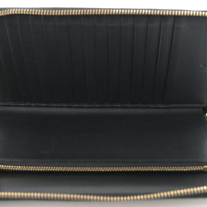 Gucci GG Supreme Monogram Top Handle Zip Around Wallet Black 5 of 11