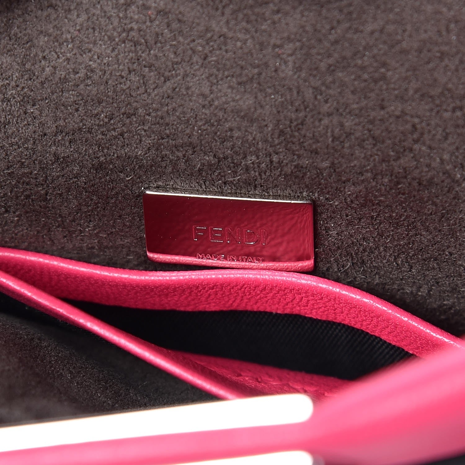 Fendi Shiny Nappa Micro Peekaboo Iconic Satchel Fuxia 7 of 8