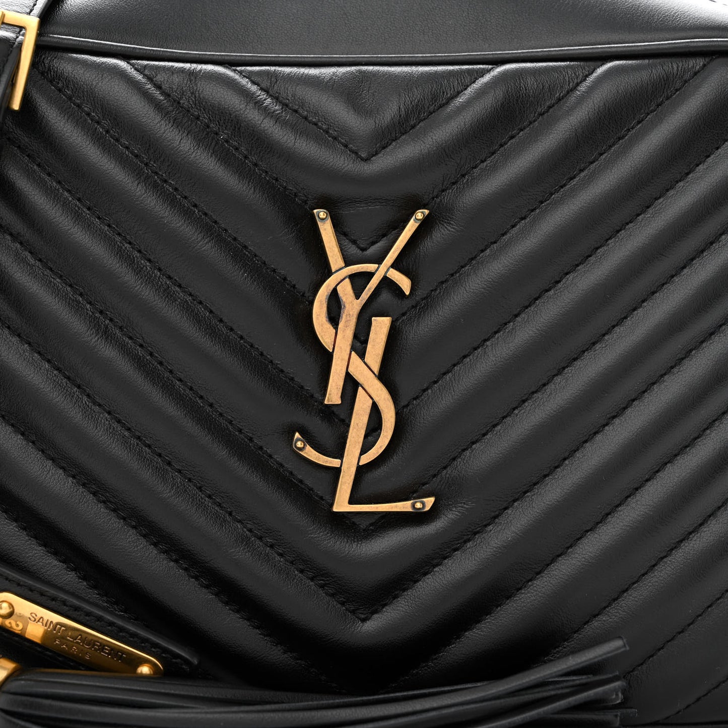 Calfskin Matelasse Monogram Lou Camera Bag Black