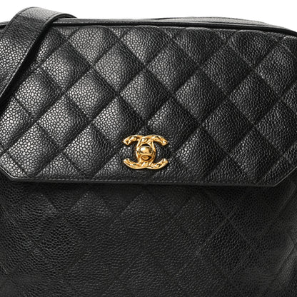 Chanel Caviar Quilted Flap Camera Case Black 9 of 11