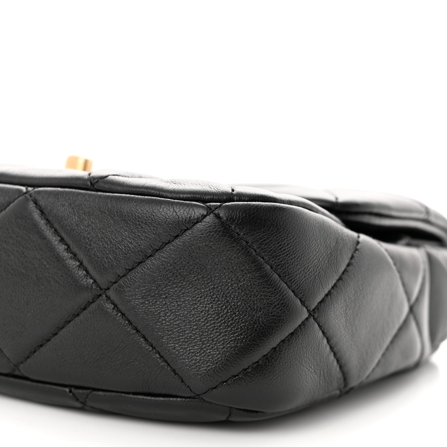 Chanel Lambskin Quilted Mini Lacquered Chain Flap Black 10 of 11
