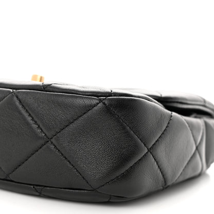 Chanel Lambskin Quilted Mini Lacquered Chain Flap Black 10 of 11