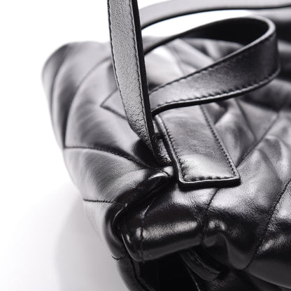 Saint Laurent Calfskin Y Quilted Monogram Small Loulou Backpack Black 9 of 12