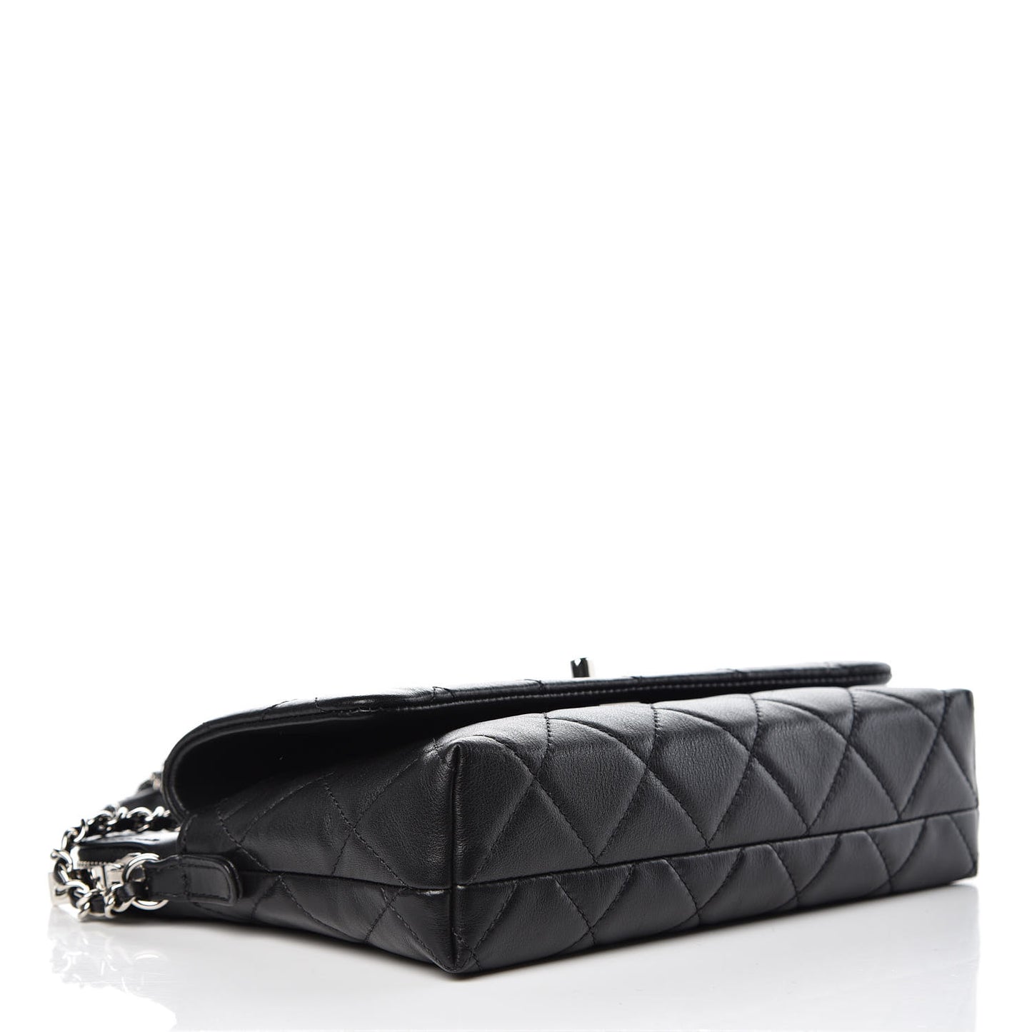 Calfskin Quilted Crossbody Bag Black