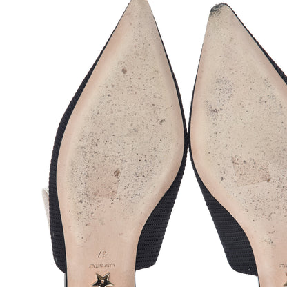 Christian Dior Technical Canvas Ribbon J'Adior Slingback Ballet Flats 37 Black 11 of 13