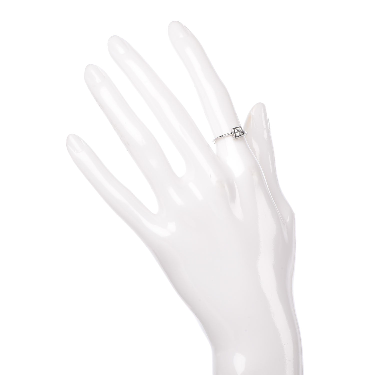 Tiffany 18K White Gold Diamond .17ct Frank Gehry Torque Ring 48 4.5 2 of 6