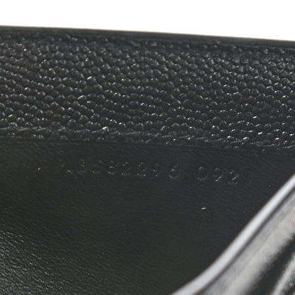 Saint Laurent Grain De Poudre Monogram Bi-Fold Wallet Black 8 of 8