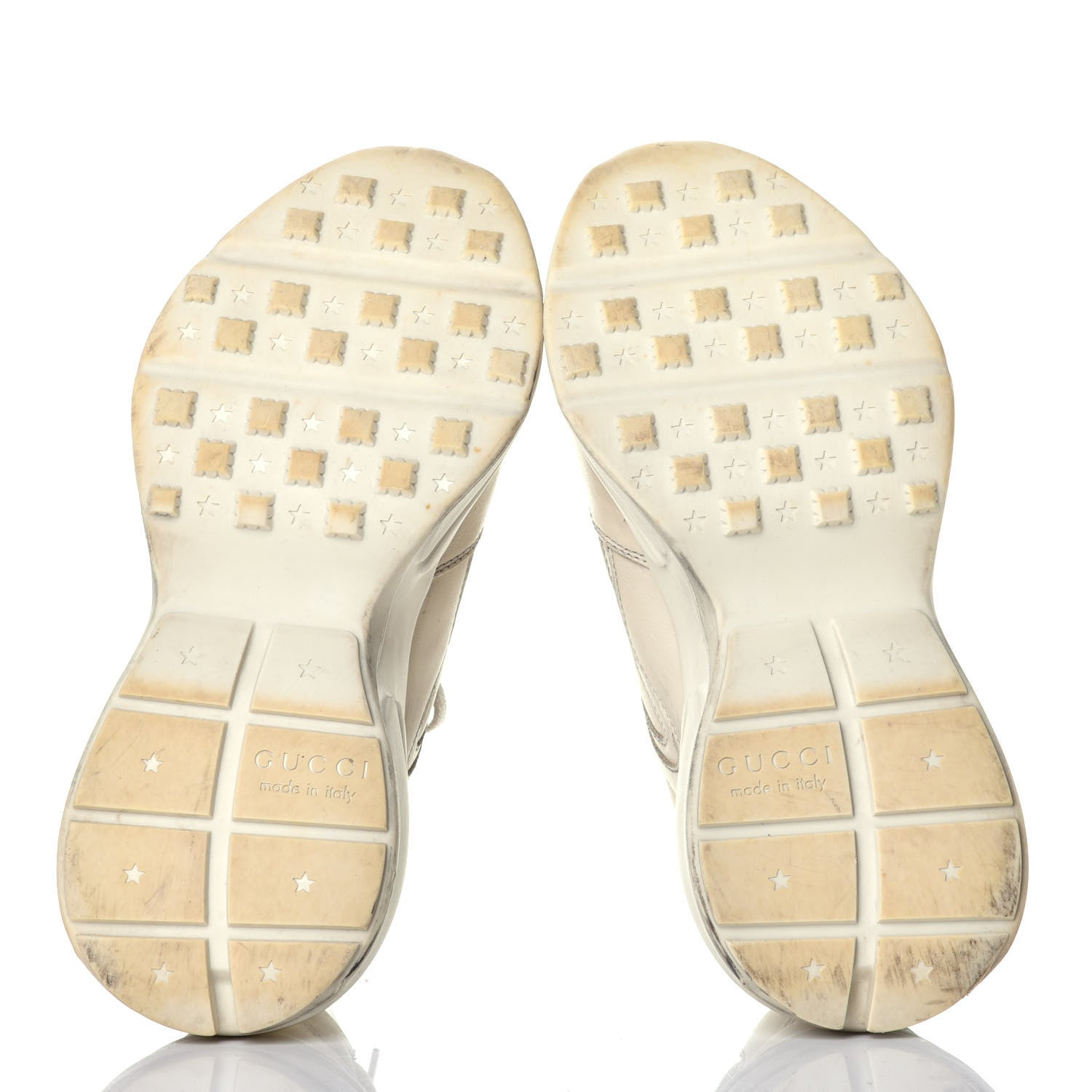 Gucci Soft Calfskin Rhyton Womens Sneakers 37.5 Ivory 5 of 8