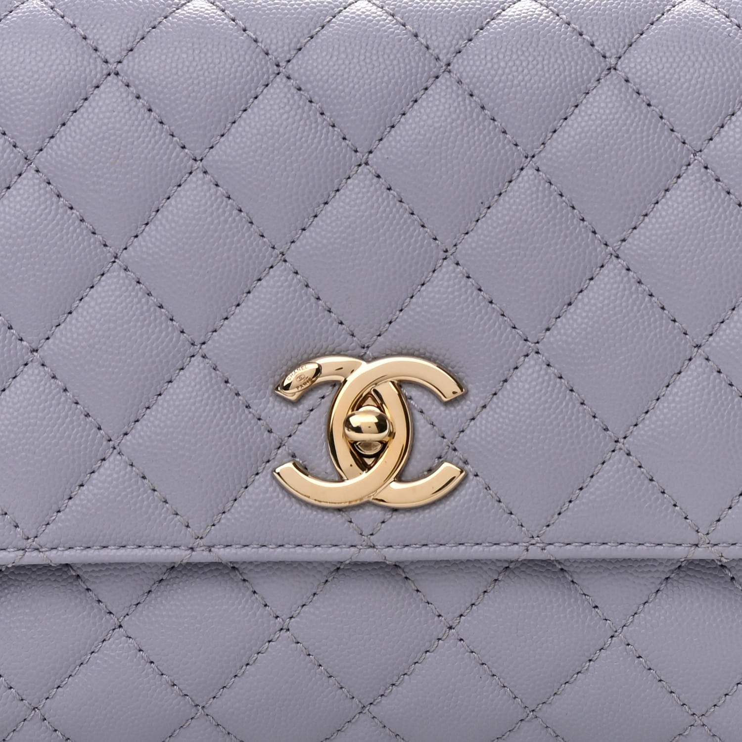 Chanel Caviar Quilted Small Coco Handle Flap Light Purple 8 of 12