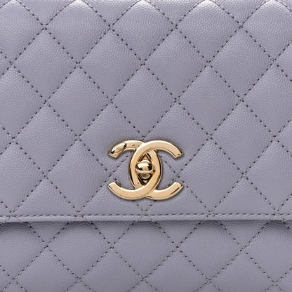Chanel Caviar Quilted Small Coco Handle Flap Light Purple 8 of 12