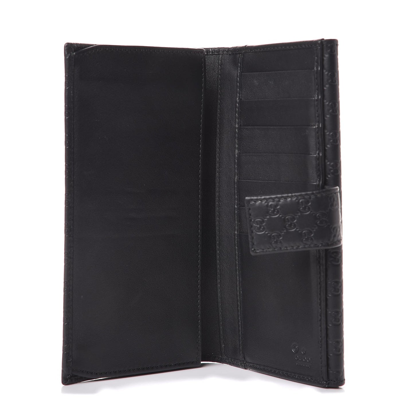 Microguccissima Continental Flap Wallet Black