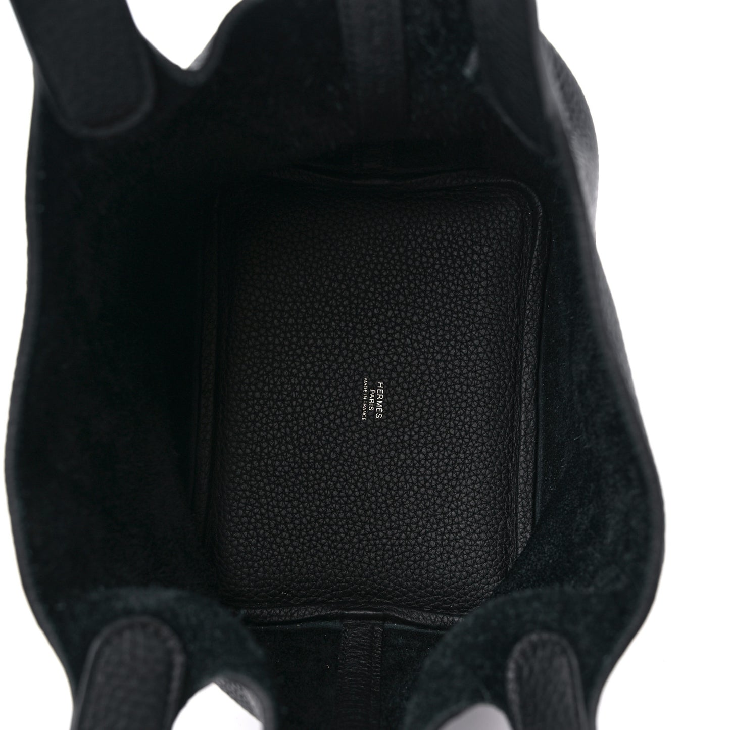 Taurillon Clemence Monochrome Picotin Lock 18 PM Black