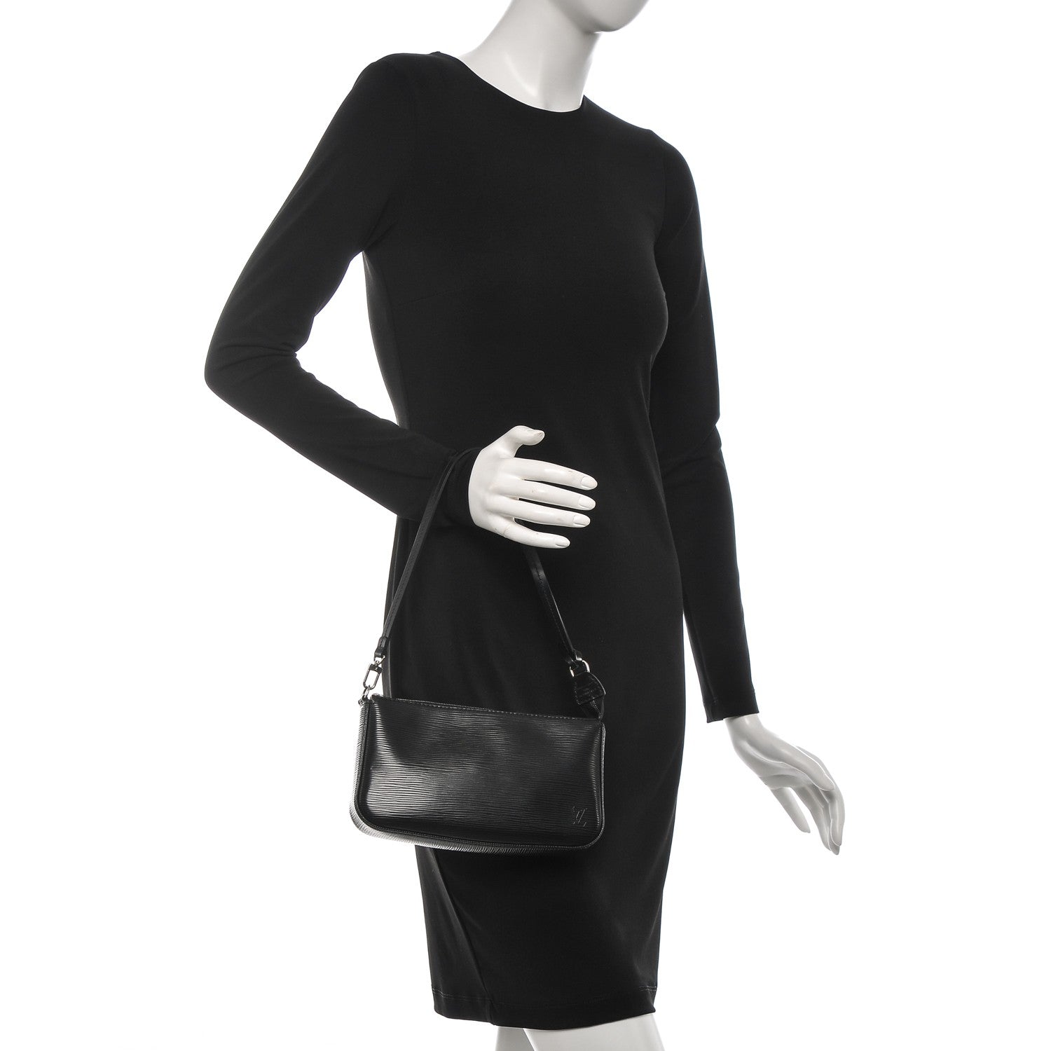 Louis Vuitton Epi Pochette Accessories NM Black 2 of 8