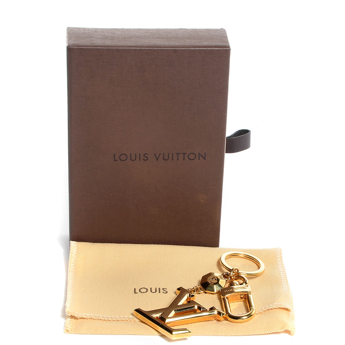 LV Facettes Key Holder Gold
