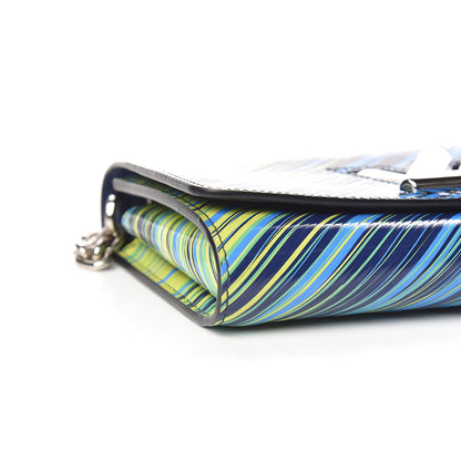 Louis Vuitton Epi Tropical Printed Twist Chain Wallet Vert Rouge 5 of 9