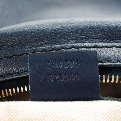 Gucci Calfskin Microguccissima Trim Medium Boston Blue Sapphire 6 of 10